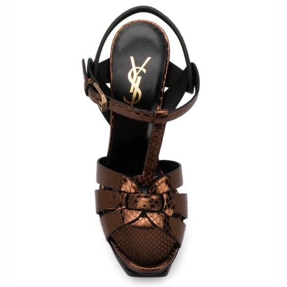 Saint Laurent
Tribute 135mm metallic-effect sandals - Picture 3 of 11